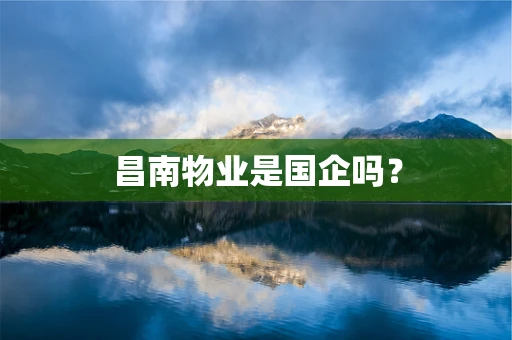 昌南物业是国企吗？
