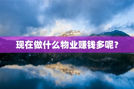 现在做什么物业赚钱多呢？