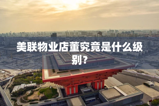 美联物业店董究竟是什么级别？