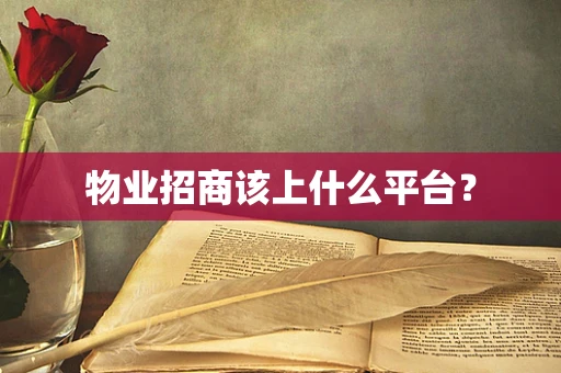 物业招商该上什么平台？