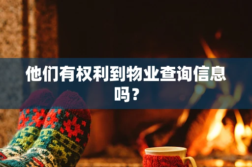 他们有权利到物业查询信息吗？