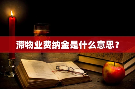 滞物业费纳金是什么意思？