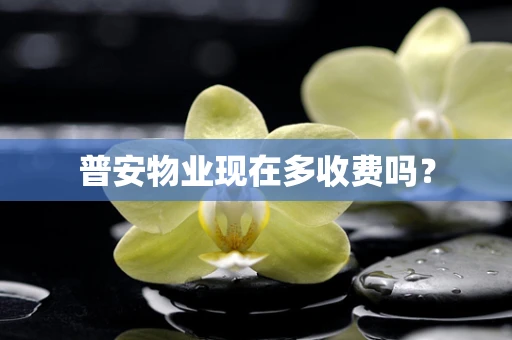 普安物业现在多收费吗？