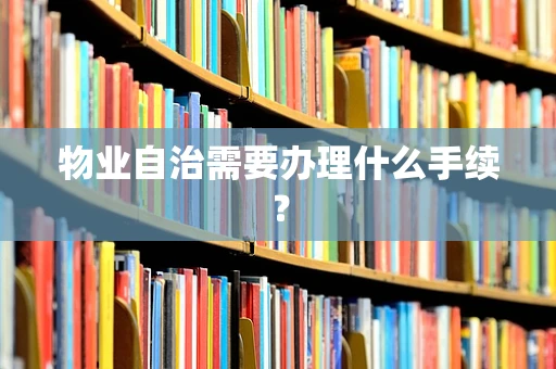 物业自治需要办理什么手续？