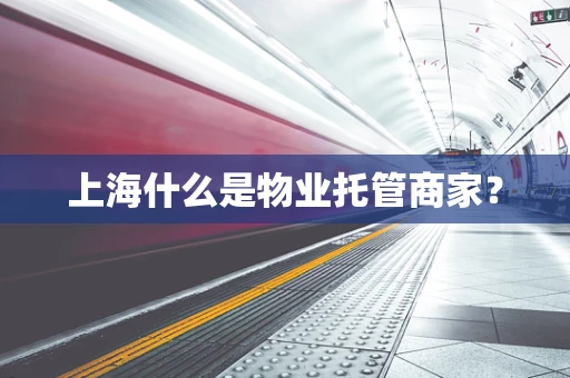 上海什么是物业托管商家？
