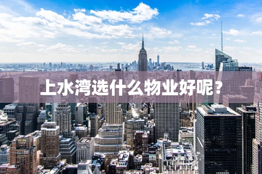 上水湾选什么物业好呢？