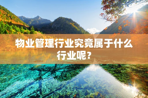 物业管理行业究竟属于什么行业呢？