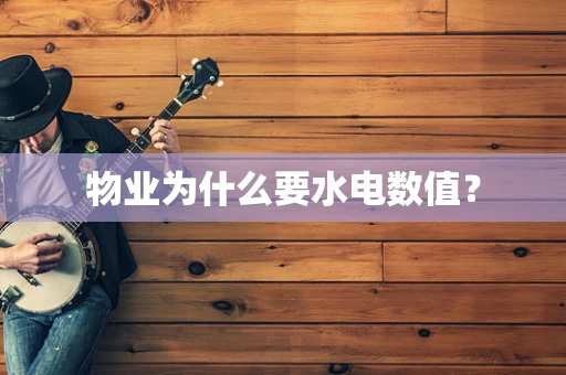 物业为什么要水电数值？