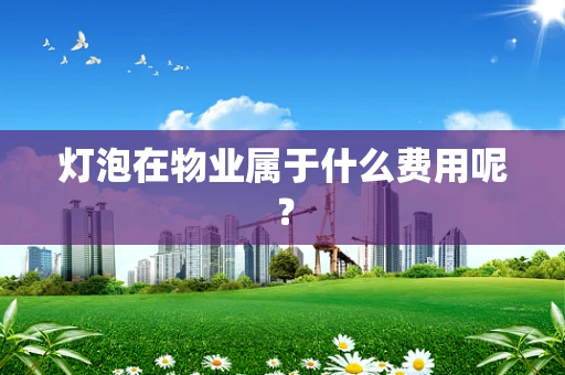 灯泡在物业属于什么费用呢？