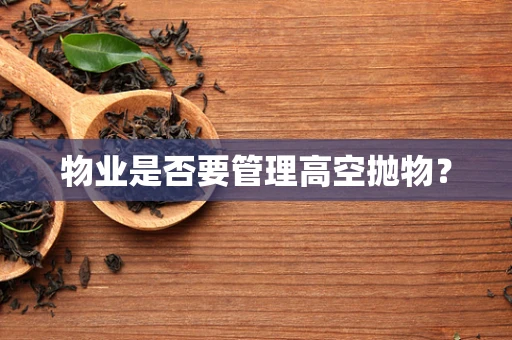 物业是否要管理高空抛物？