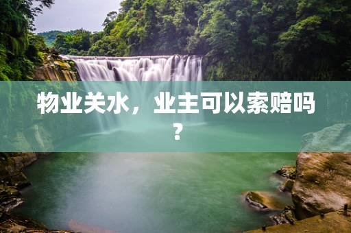 物业关水，业主可以索赔吗？