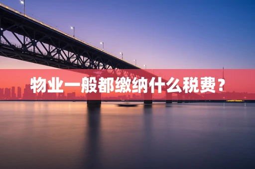 物业一般都缴纳什么税费？