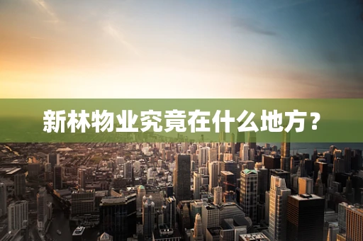新林物业究竟在什么地方？