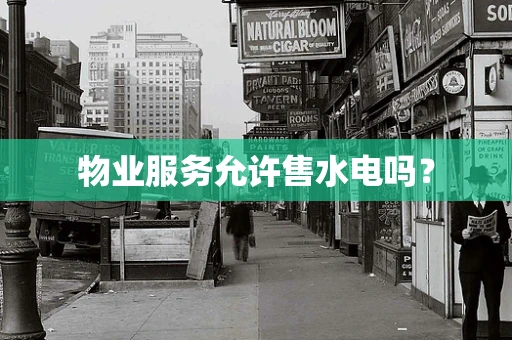 物业服务允许售水电吗？