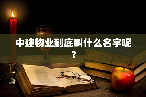 中建物业到底叫什么名字呢？