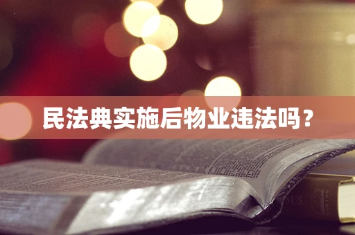 民法典实施后物业违法吗？