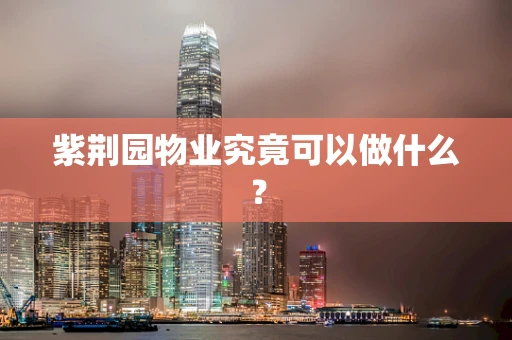 紫荆园物业究竟可以做什么？