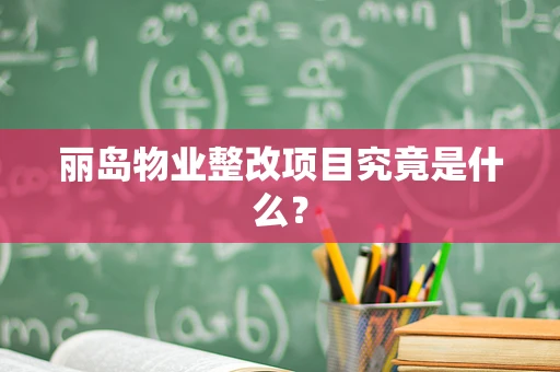 丽岛物业整改项目究竟是什么？
