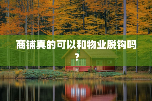 商铺真的可以和物业脱钩吗？