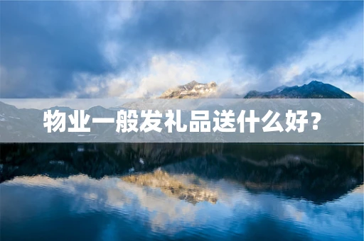 物业一般发礼品送什么好？
